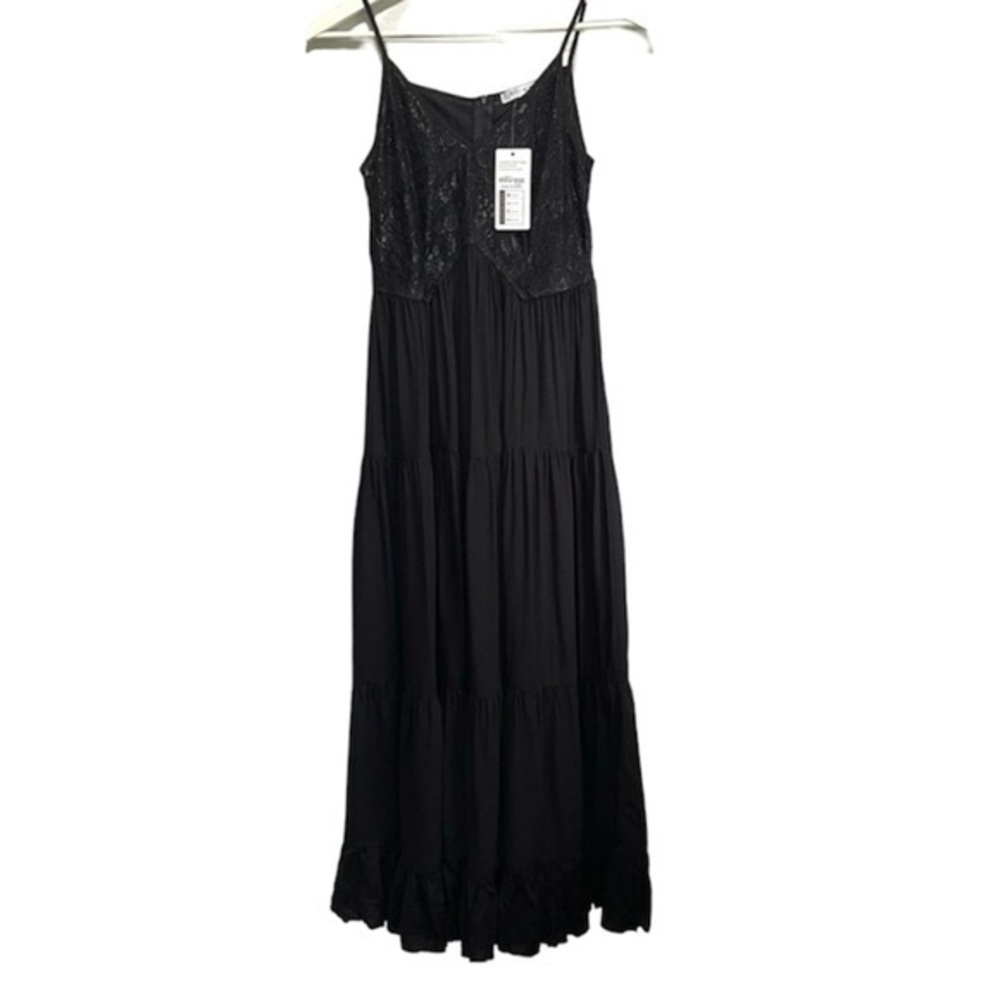 Meaneor Long Dress Sundress Black​